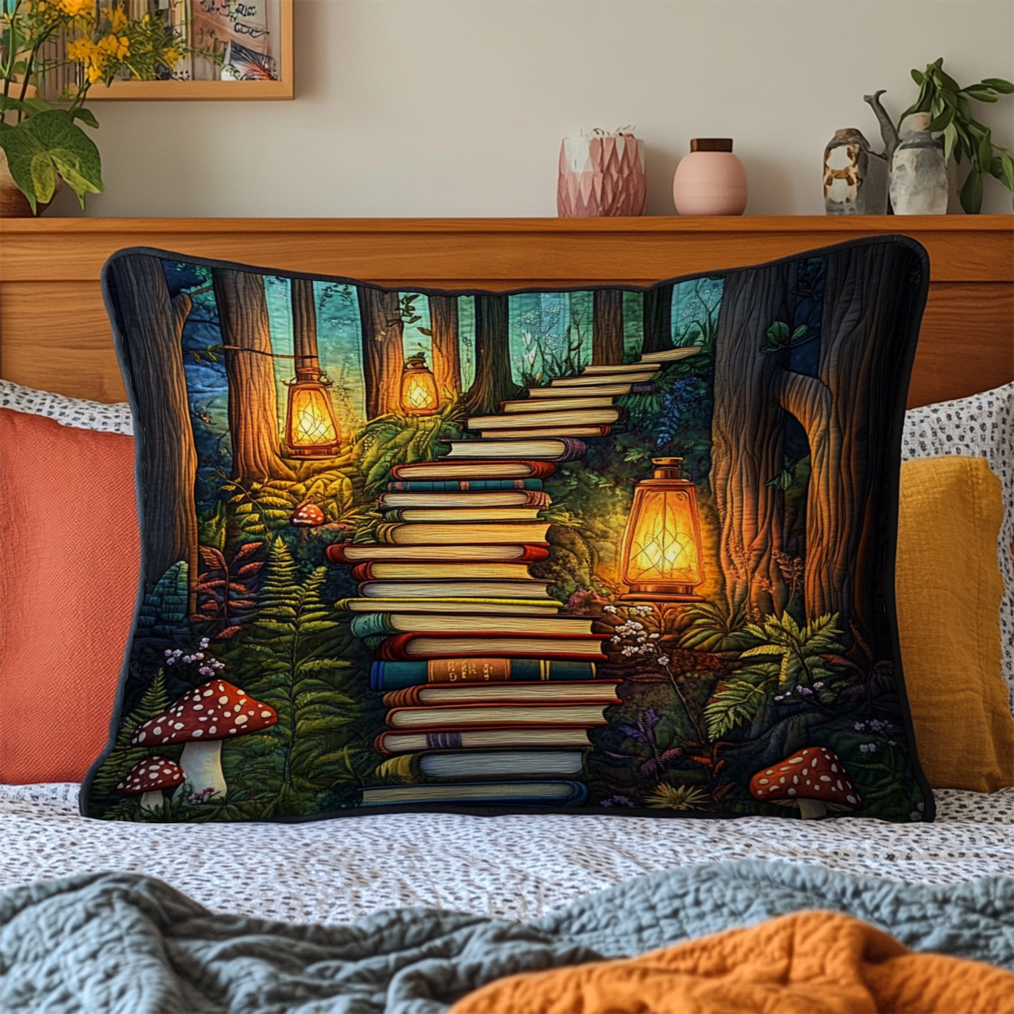 Pathway Of Stories Quilted Bedding Pillow Case NCU0NT7078