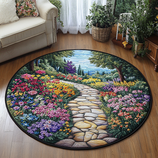 Pathway to Paradise Quilted Round Mat NCU0VL1355
