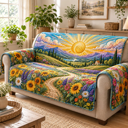 Pathways To Luminescence Quilted Sofa Cover NCU0VL3882