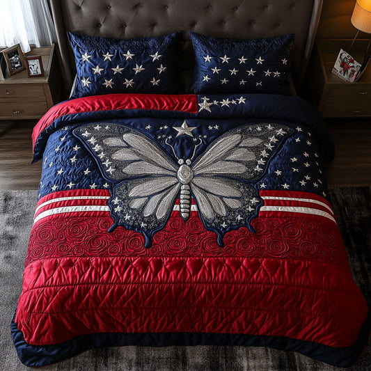 Patriot Bloom 3-Piece Quilted Bedding Set NCU0DK12196