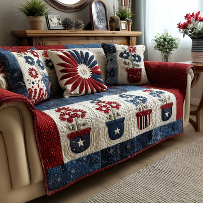 Patriot Blossomway Quilted Sofa Cover NCU0PT11332