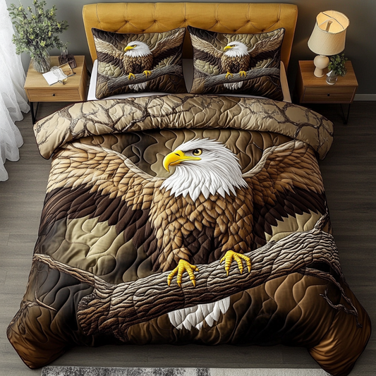 Patriot Eagle 3-Piece Quilted Bedding Set NCU0VH5964