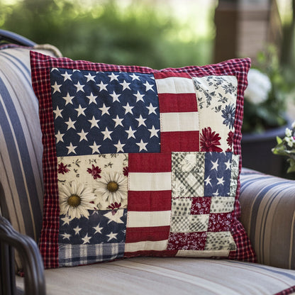Patriot Flower Patch Quilted Pillow Case NCU0PT7235