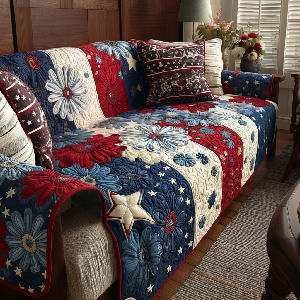 Patriot Garden Quilted Sofa Cover NCU0PT11333