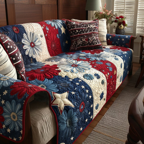Patriot Garden Quilted Sofa Cover NCU0PT11333