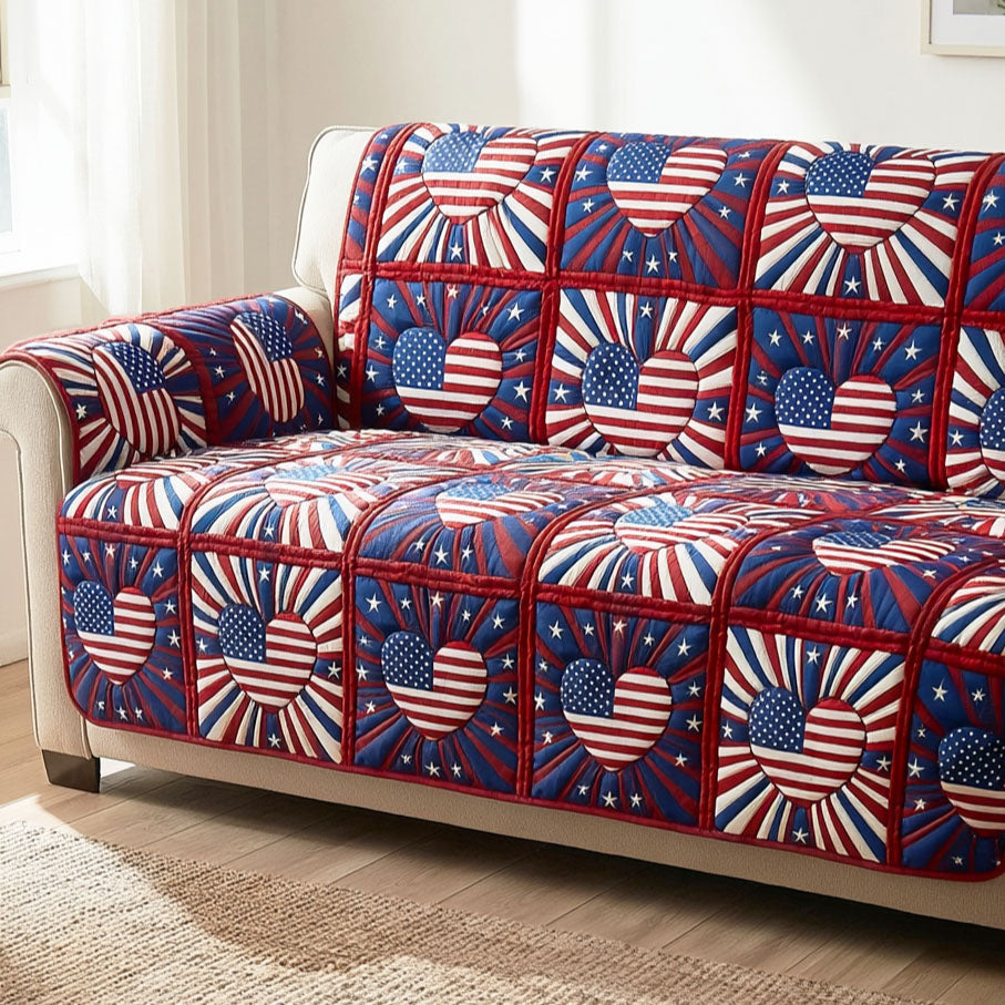 Patriot Harmony Quilted Sofa Cover NCU0TD2261