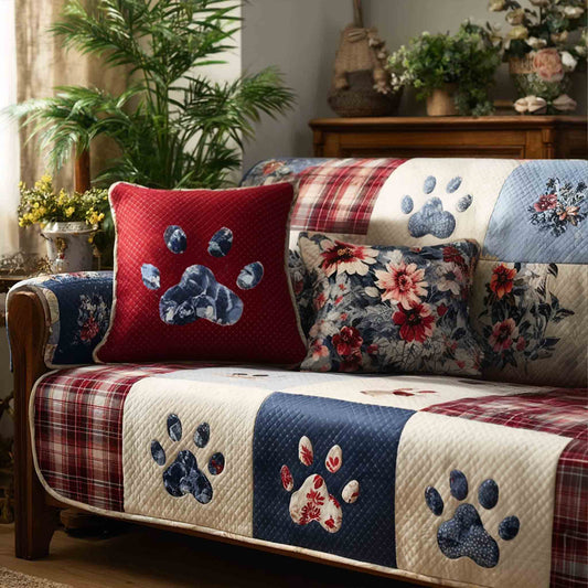 Patriot Paws Quilted Sofa Cover NCU0NT12248