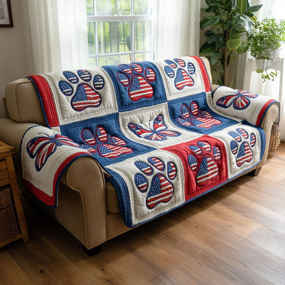 Patriot Paws Quilted Sofa Cover NCU0TD2333