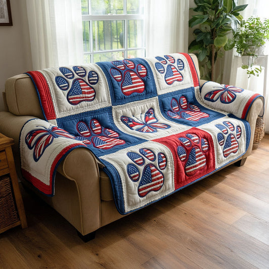 Patriot Paws Quilted Sofa Cover NCU0TD2333