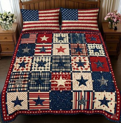 Patriot Pride 3-Piece Quilted Bedding Set NCU0DK11995