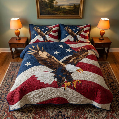 Patriot Pride 3-Piece Quilted Bedding Set NCU0DK12173