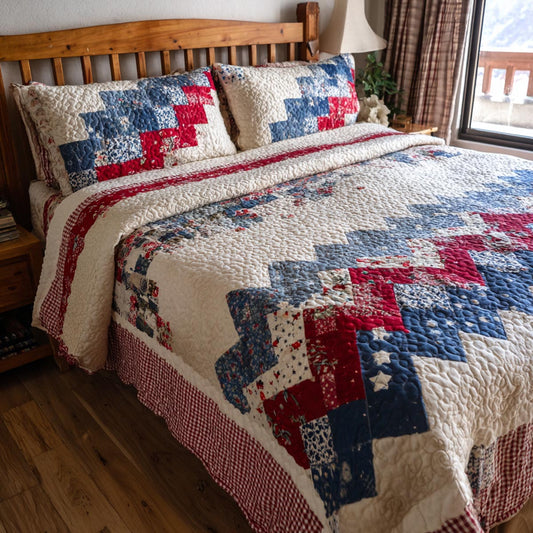 Patriot Pride 3-Piece Quilted Bedding Set NCU0DV9413
