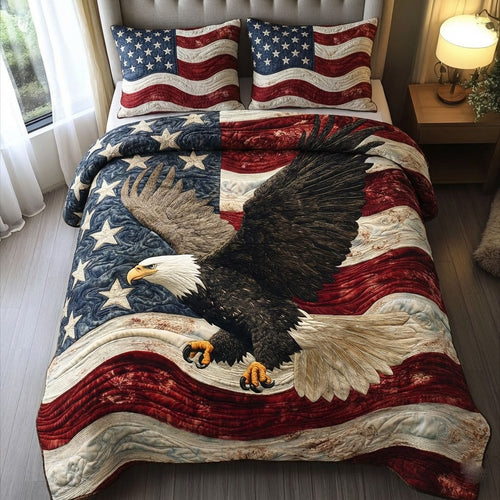 Patriot Spirit 3-Piece Quilted Bedding Set NCU0DK12003