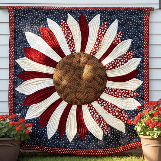 Patriotic Bloom Quilted Blanket NCU0NT7074