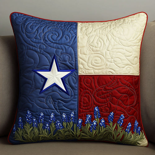 Patriotic Bloom Quilted Pillow Case NCU0NT5902