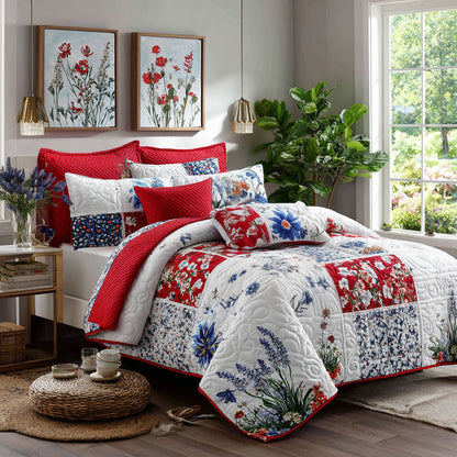 Patriotic Charm 3-Piece Quilted Bedding Set NCU0NT11744
