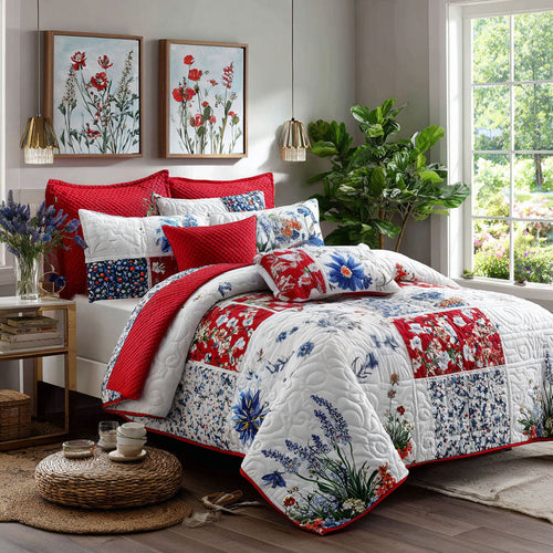 Patriotic Charm 3-Piece Quilted Bedding Set NCU0NT11744