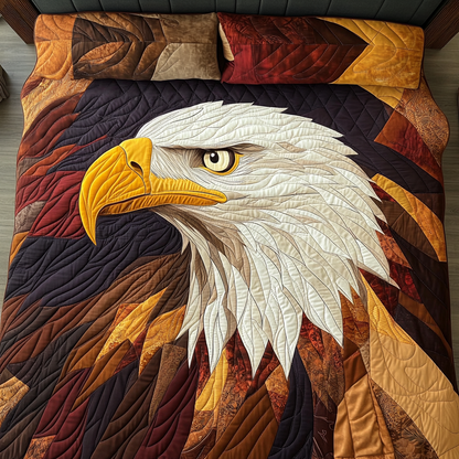 Patriotic Eagle 3-Piece Quilted Bedding Set NCU0VH5967