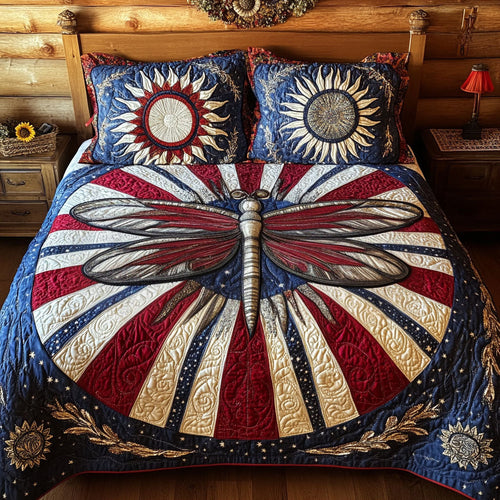 Patriotic Flight 3-Piece Quilted Bedding Set NCU0PT3416