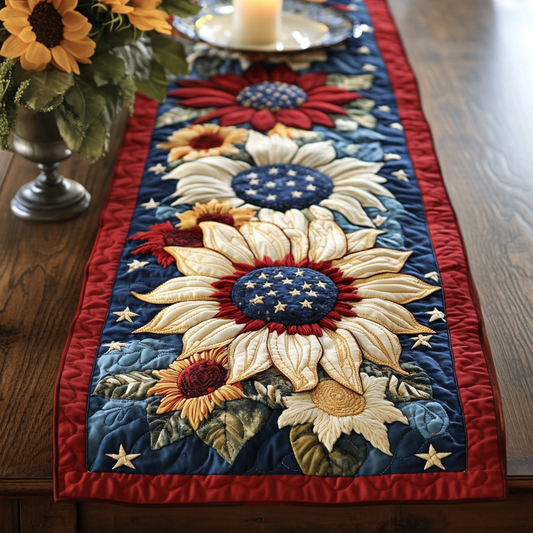 Patriotic Garden Quilted Table Runner NCU0VH5740