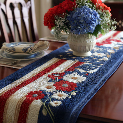 Patriotic Garden Trail Quilted Table Runner NCU0PT11451