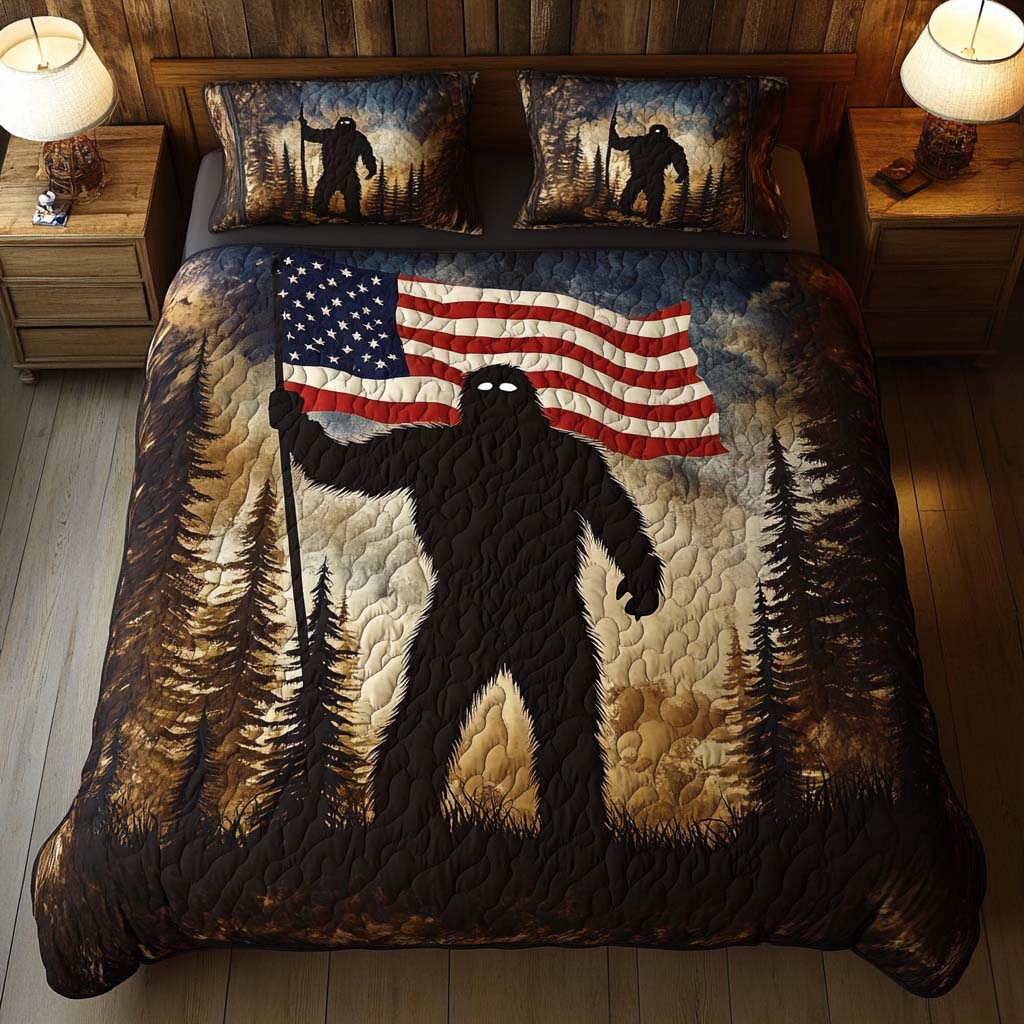 Patriotic Legend 3-Piece Quilted Bedding Set NCU0NT8015