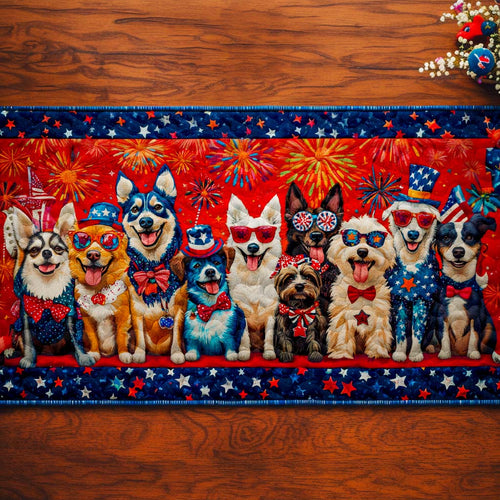 Patriotic Parade Quilted Table Runner NCU0NT8182