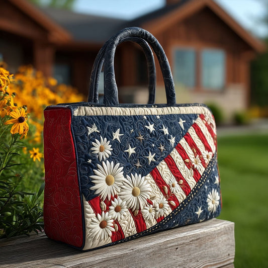 Patriotic Posies Quilted Tote Bag NCU0PT8186