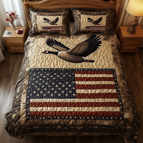 Patriotic Wings 3-Piece Quilted Bedding Set NCU0NT3165