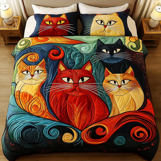 Paw Cloud 3-Piece Quilted Bedding Set NCU0VH855