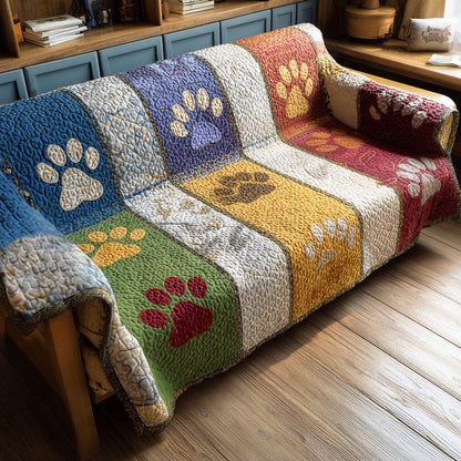Paw Cottage Charm Quilted Sofa Cover NCU0PT10891