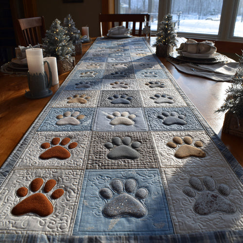 Paw Cottage Charm Quilted Table Runner NCU0DV8951