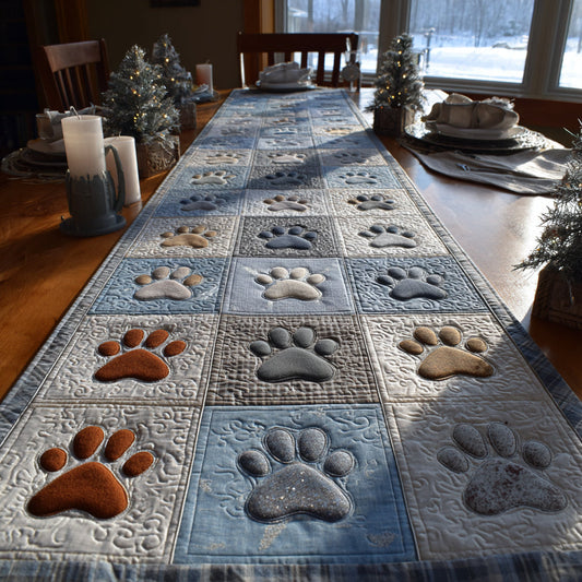 Paw Cottage Charm Quilted Table Runner NCU0DV8951