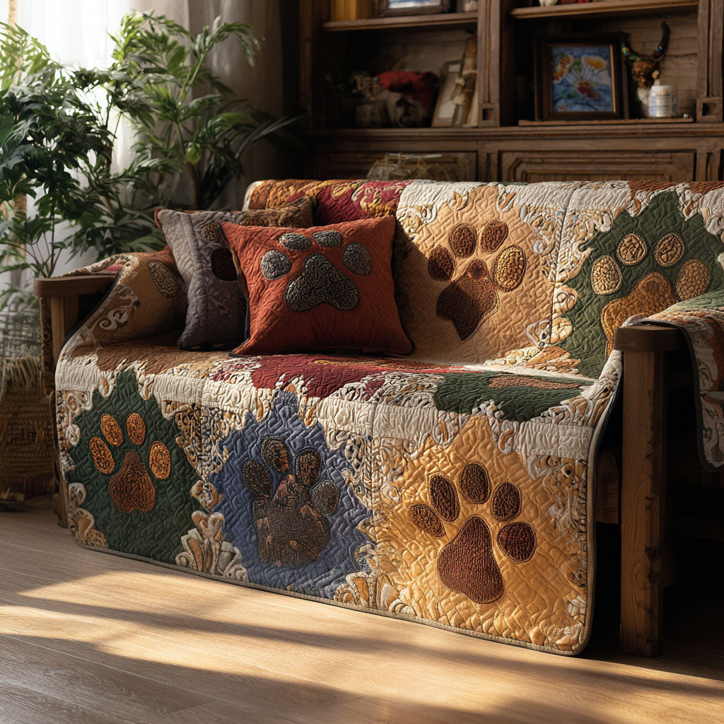 Paw Country Comfort Quilted Sofa Cover NCU0PT10892