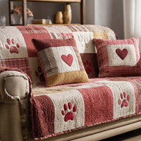 Paw Cuddle Love Quilted Sofa Cover NCU0NT11665