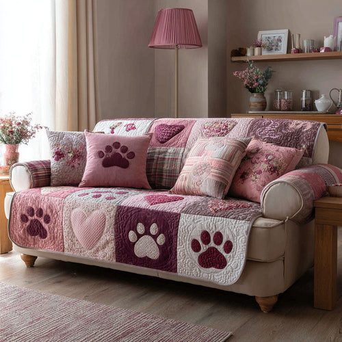 Paw Harmony Quilted Sofa Cover NCU0TV1414
