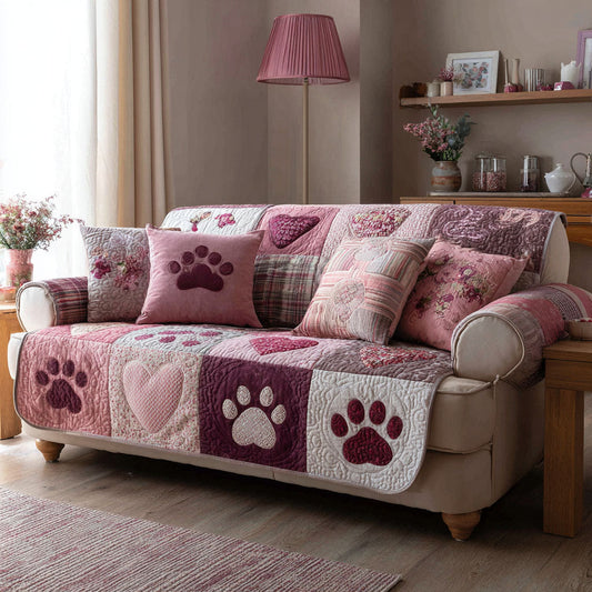 Paw Harmony Quilted Sofa Cover NCU0TV1414