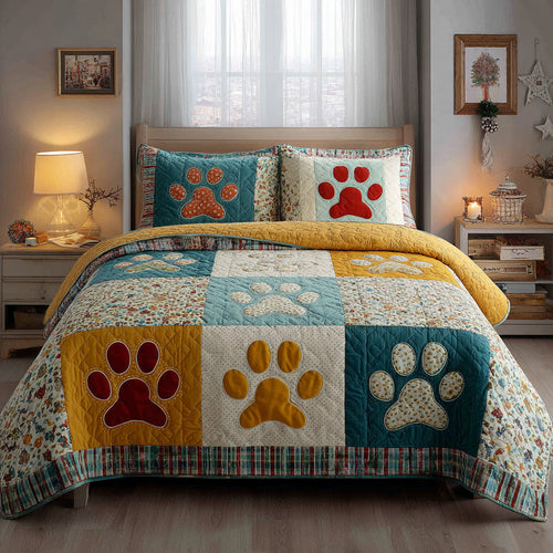 Paw Haven 3-Piece Quilted Bedding Set NCU0DV8932