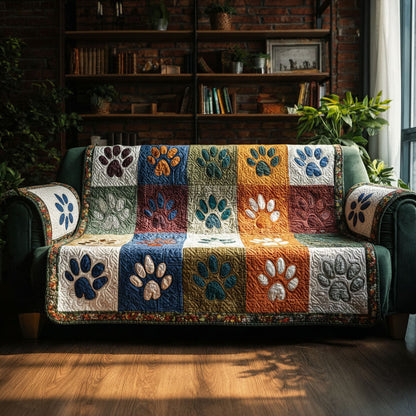 Paw Lovers Quilted Sofa Cover NCU0PT10911
