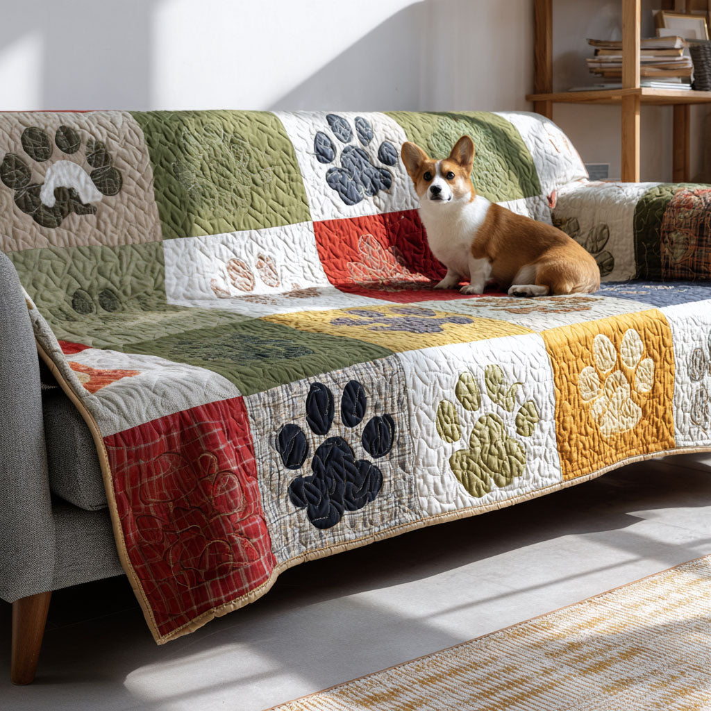 Paw Meadow Dream Quilted Sofa Cover NCU0PT10913