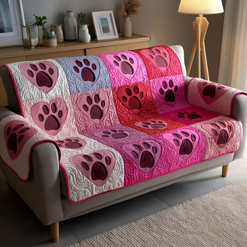Paw Petals Quilted Sofa Cover NCU0TV1417