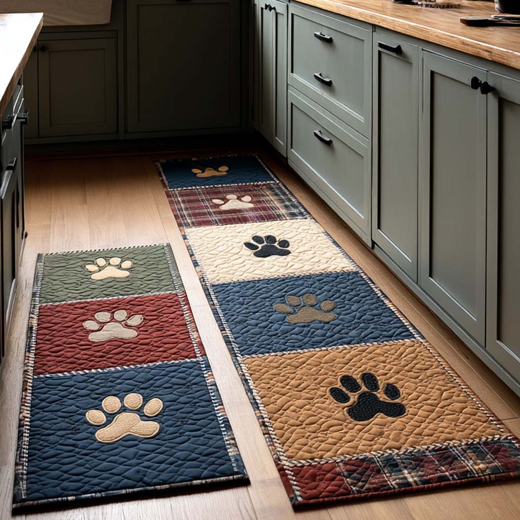 Paw Print Haven Kitchen Area Rug NCU0NT11394