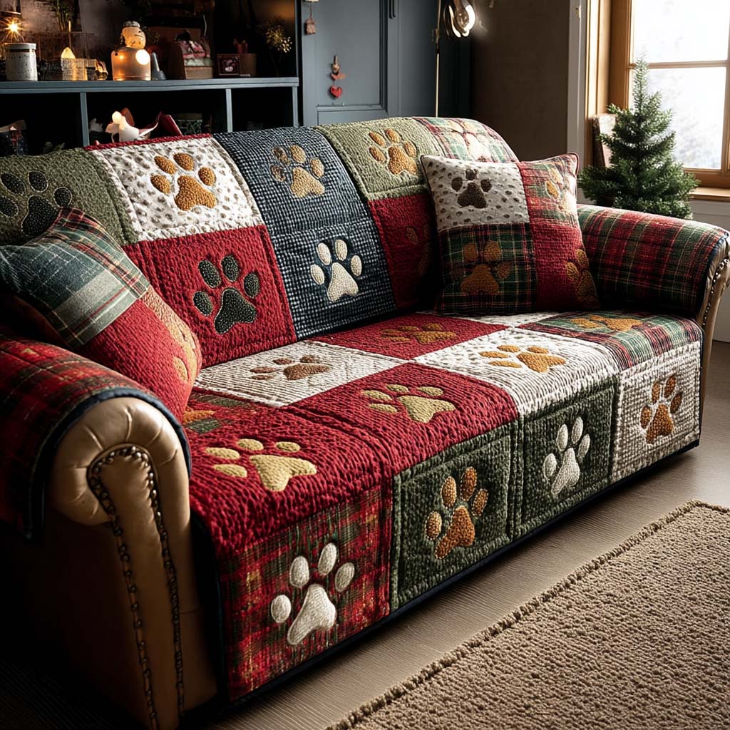 Pawliday Fun Quilted Sofa Cover NCU0NT11197
