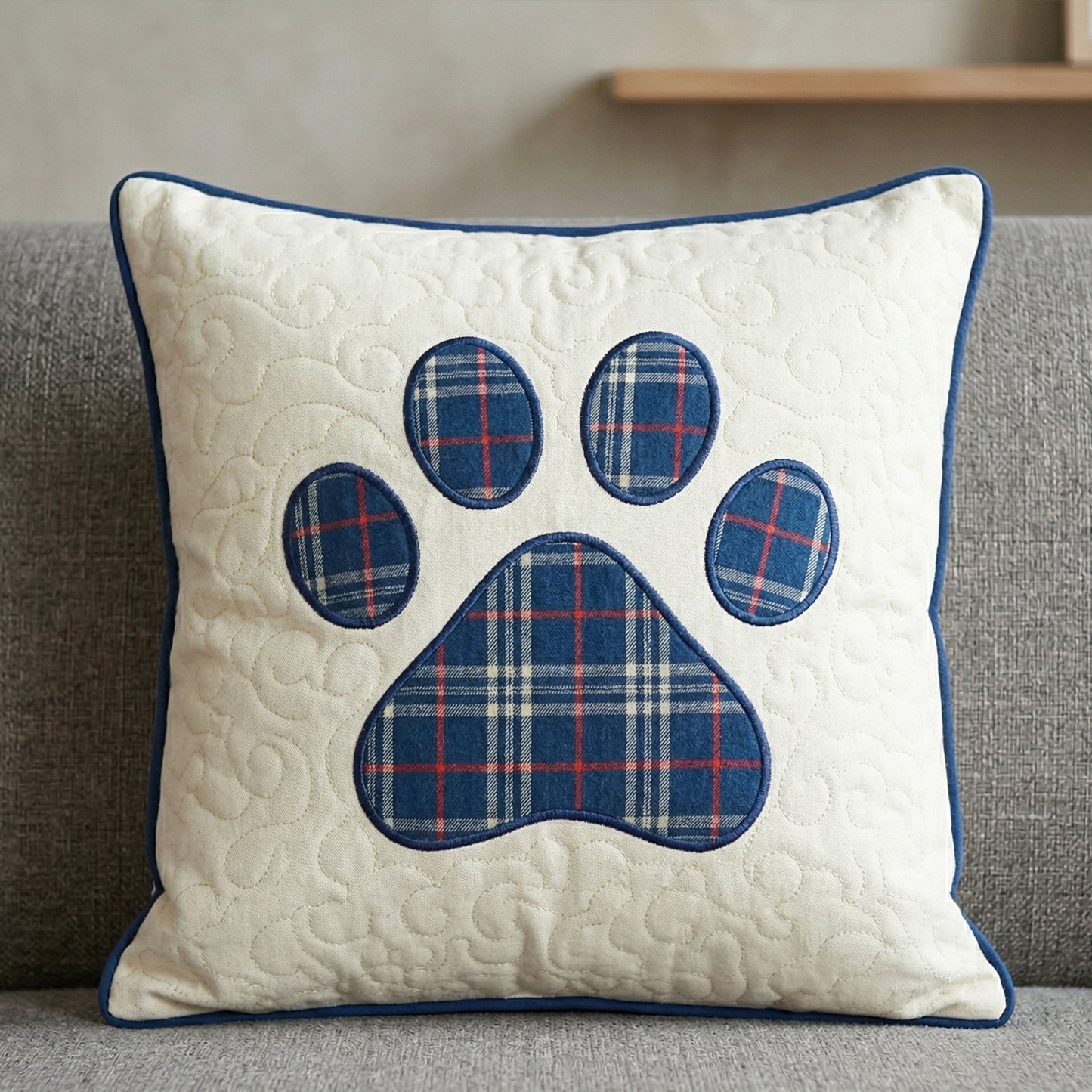 Pawprint Quilted Pillow Case NCU0NT12251