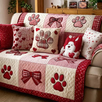 Pawprint Magic Quilted Sofa Cover NCU0NT11671