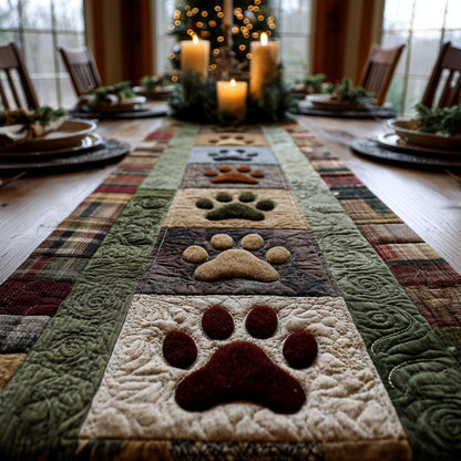 Pawprint Patchwork Quilted Table Runner NCU0DV8944