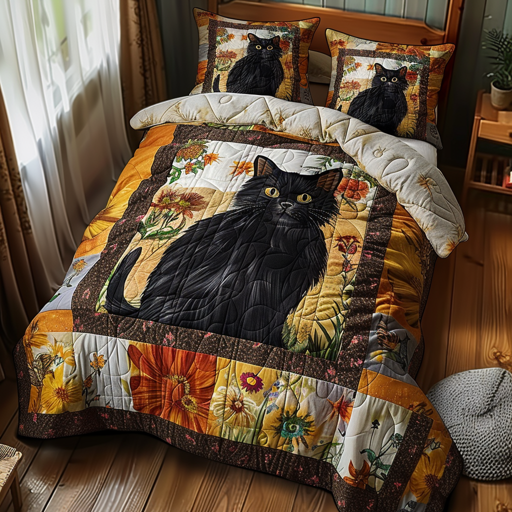 Paws Petals Quilted Bedding Set NCU0DV4910