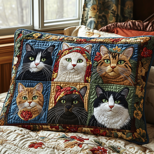 Paws Whimsy Quilted Bedding Pillow Case NCU0DV4456