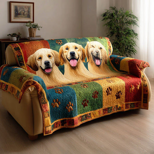 Paws Quilted Sofa Cover NCU0TD2161