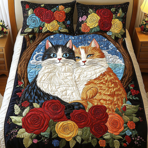 Paws Together 3-Piece Quilted Bedding Set NCU0NT2598